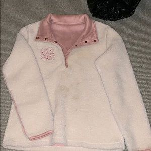 Sheepskin pullover w/ initials NLJ